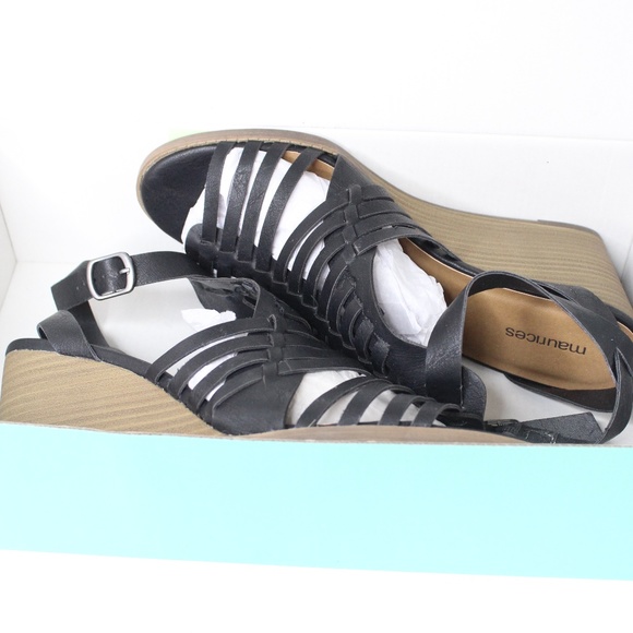 Maurices Jaycee Braid Wedges 11M NWT NIB Gladiator - Picture 3 of 7